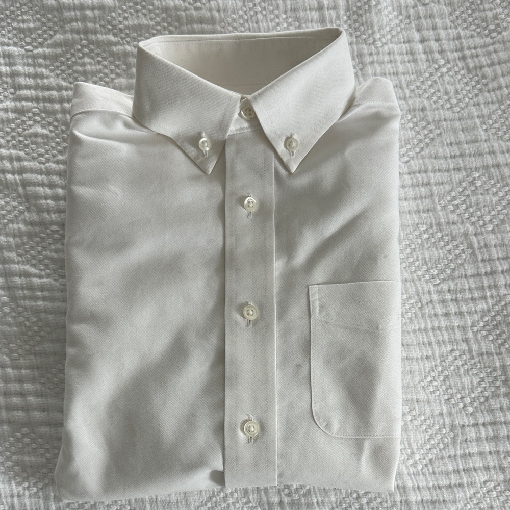 Boy’s' White Button Down Shirt Long Sleeve Size 7
